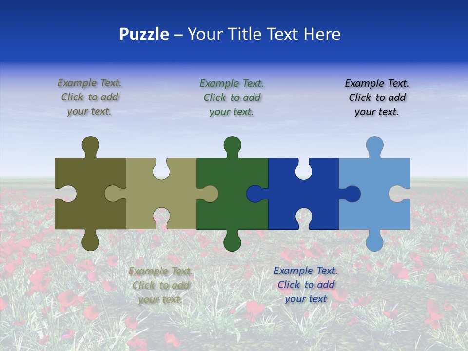 Red Grass Landscape PowerPoint Template