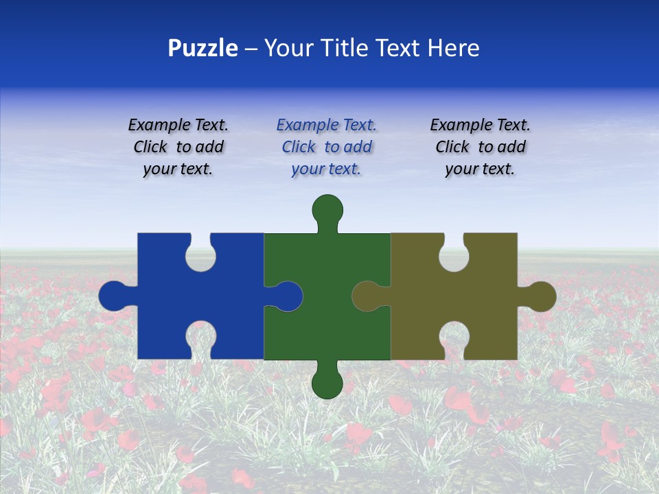 Red Grass Landscape PowerPoint Template