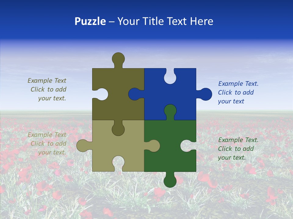 Red Grass Landscape PowerPoint Template