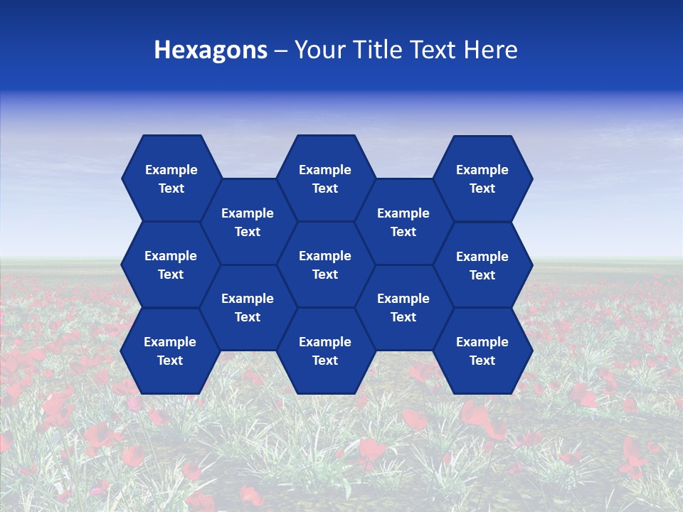 Red Grass Landscape PowerPoint Template