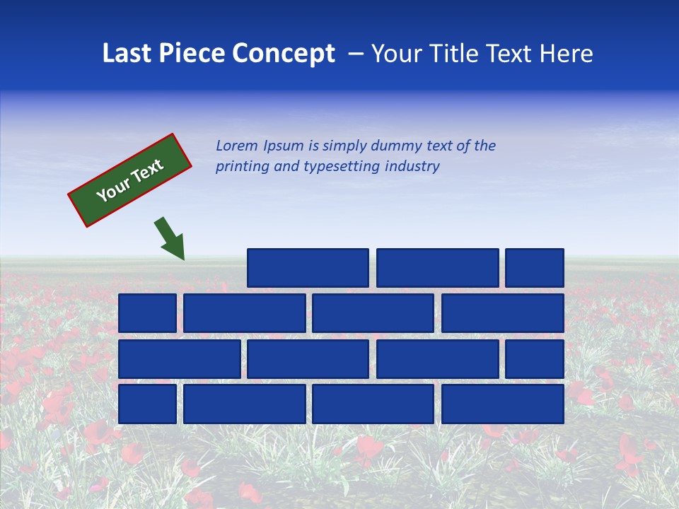 Red Grass Landscape PowerPoint Template
