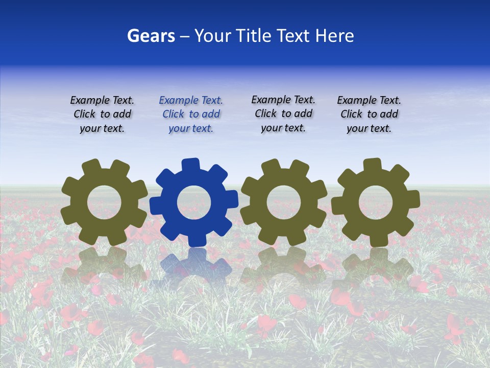 Red Grass Landscape PowerPoint Template