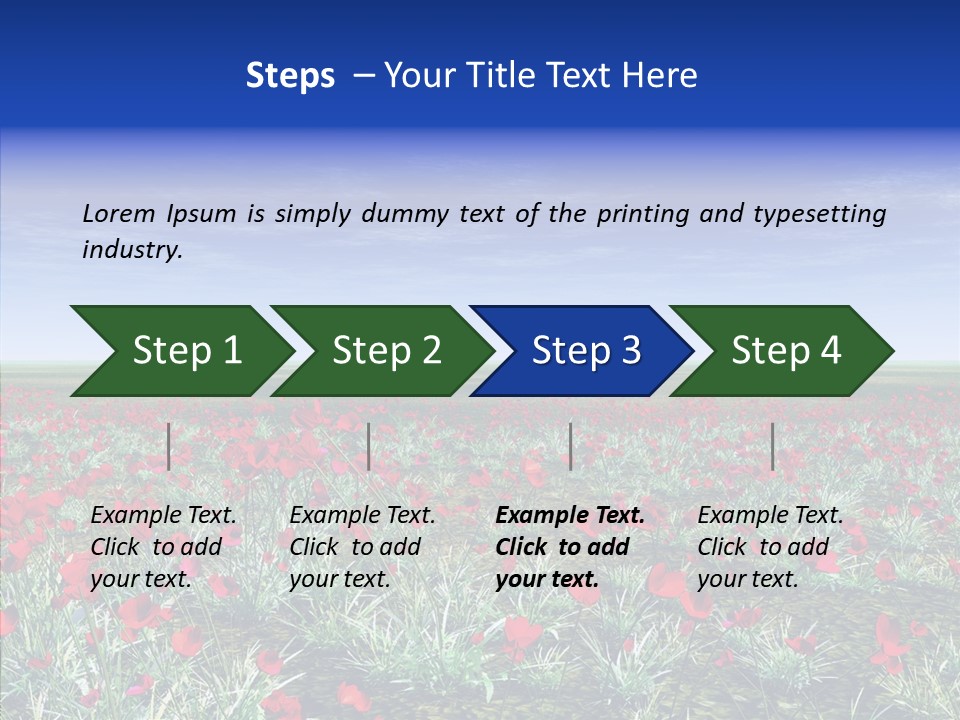 Red Grass Landscape PowerPoint Template