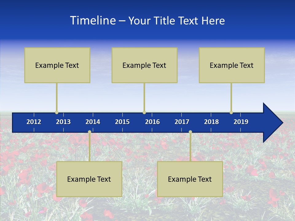 Red Grass Landscape PowerPoint Template