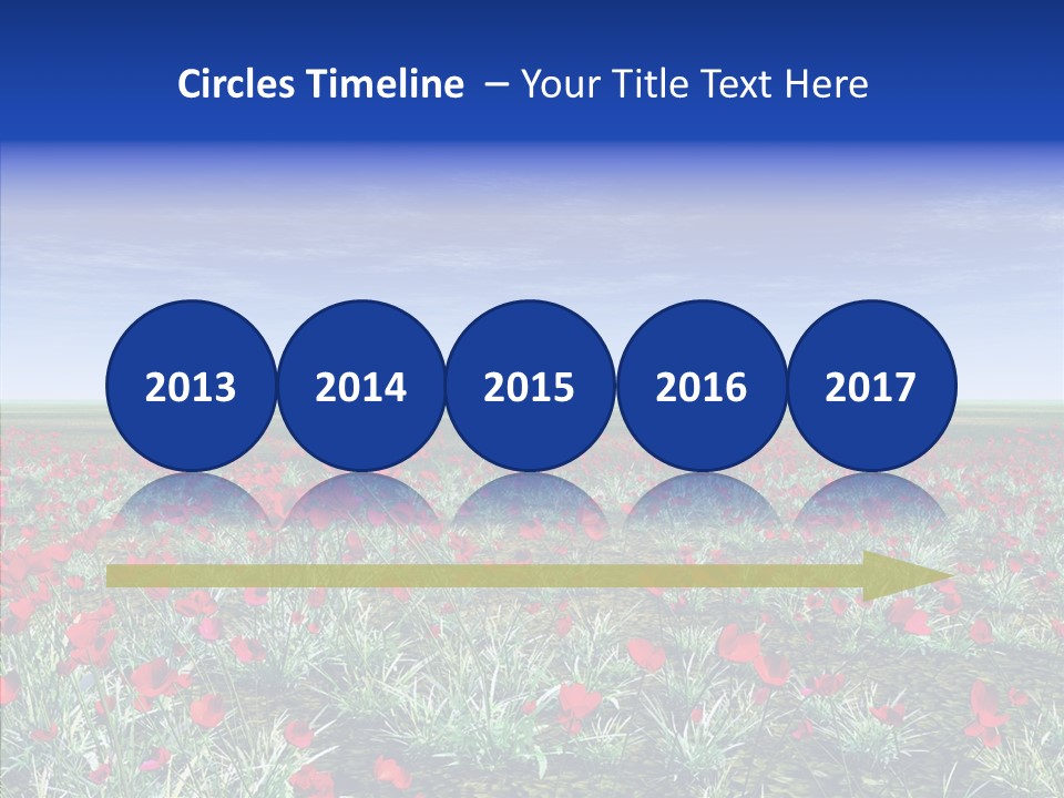 Red Grass Landscape PowerPoint Template