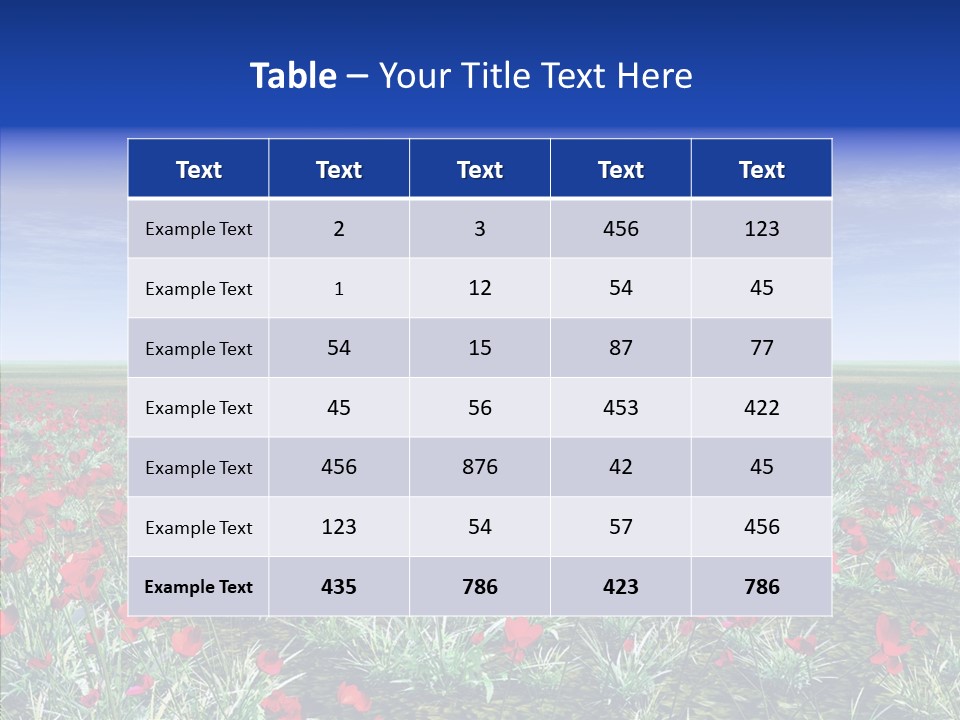 Red Grass Landscape PowerPoint Template