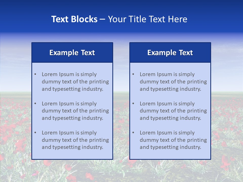 Red Grass Landscape PowerPoint Template