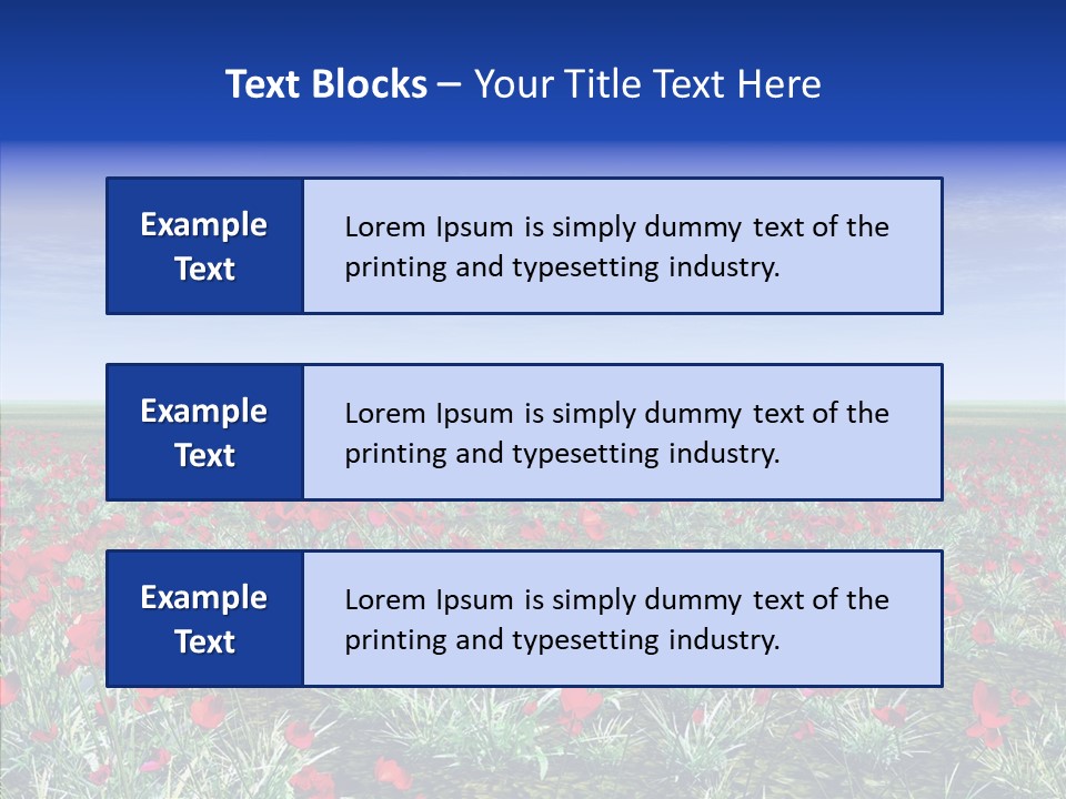 Red Grass Landscape PowerPoint Template