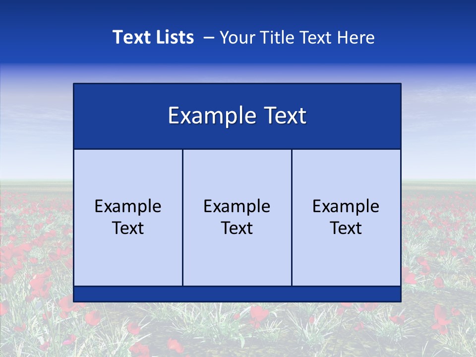 Red Grass Landscape PowerPoint Template