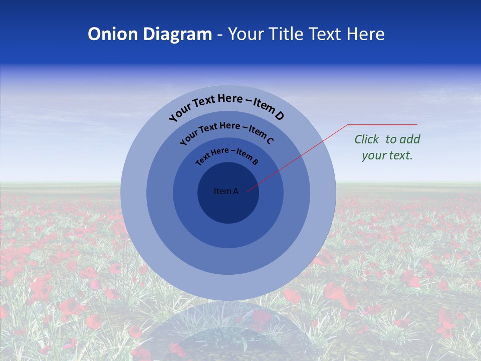 Red Grass Landscape PowerPoint Template