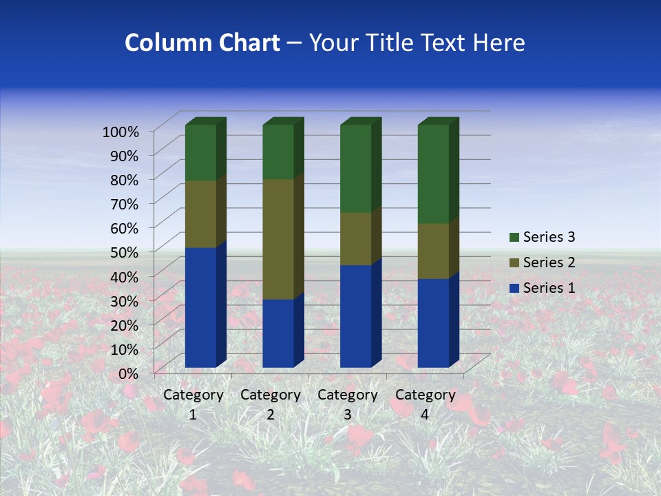 Red Grass Landscape PowerPoint Template