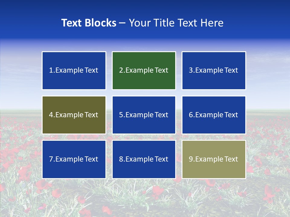 Red Grass Landscape PowerPoint Template