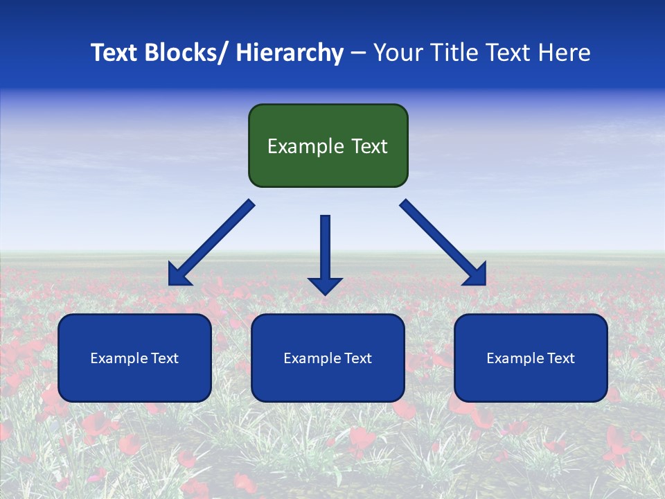 Red Grass Landscape PowerPoint Template