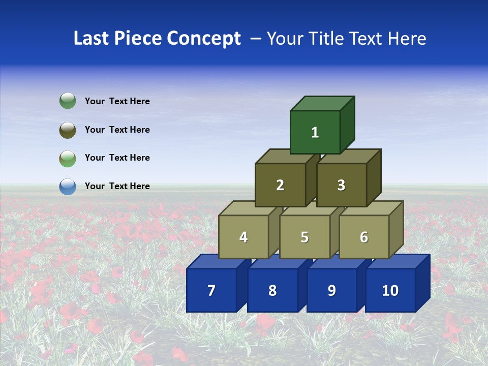 Red Grass Landscape PowerPoint Template