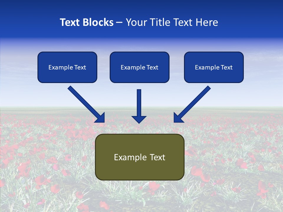 Red Grass Landscape PowerPoint Template