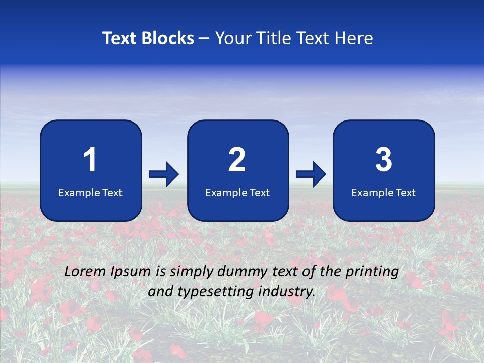 Red Grass Landscape PowerPoint Template