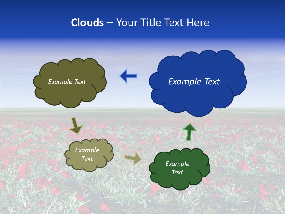 Red Grass Landscape PowerPoint Template