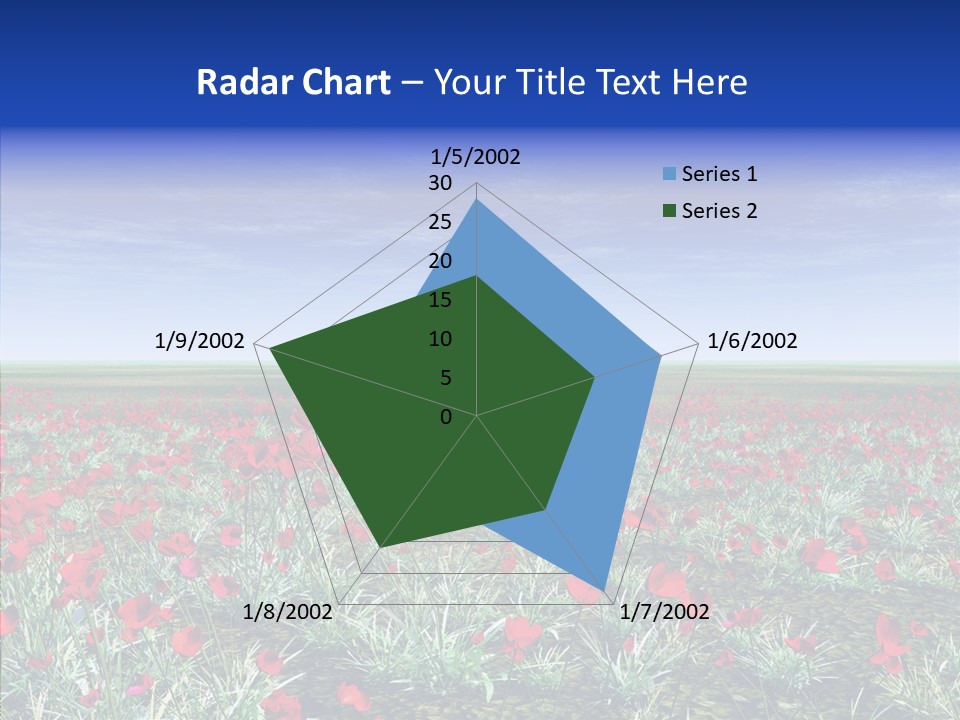 Red Grass Landscape PowerPoint Template