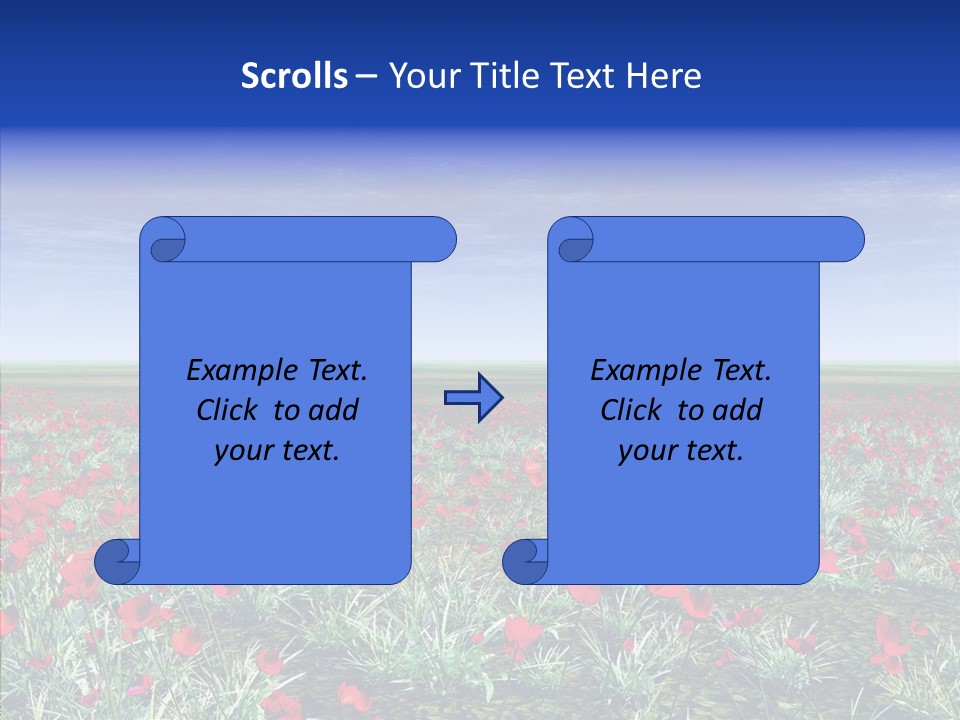 Red Grass Landscape PowerPoint Template