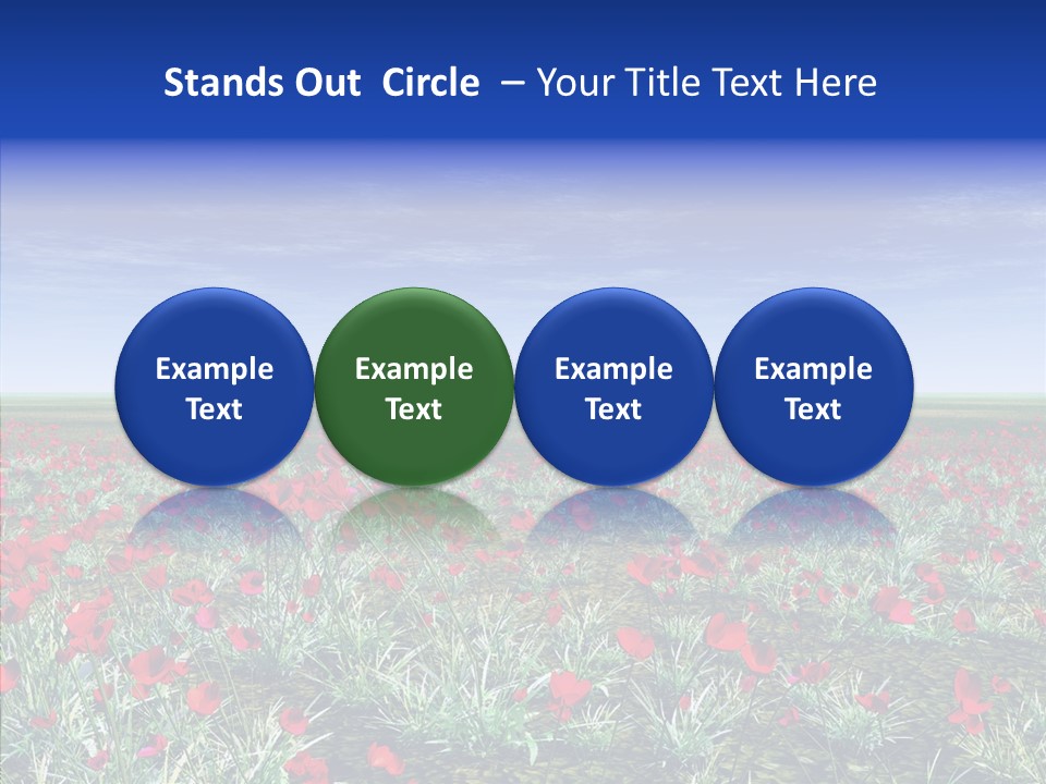 Red Grass Landscape PowerPoint Template