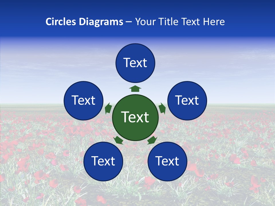 Red Grass Landscape PowerPoint Template