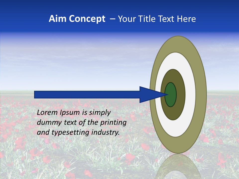 Red Grass Landscape PowerPoint Template