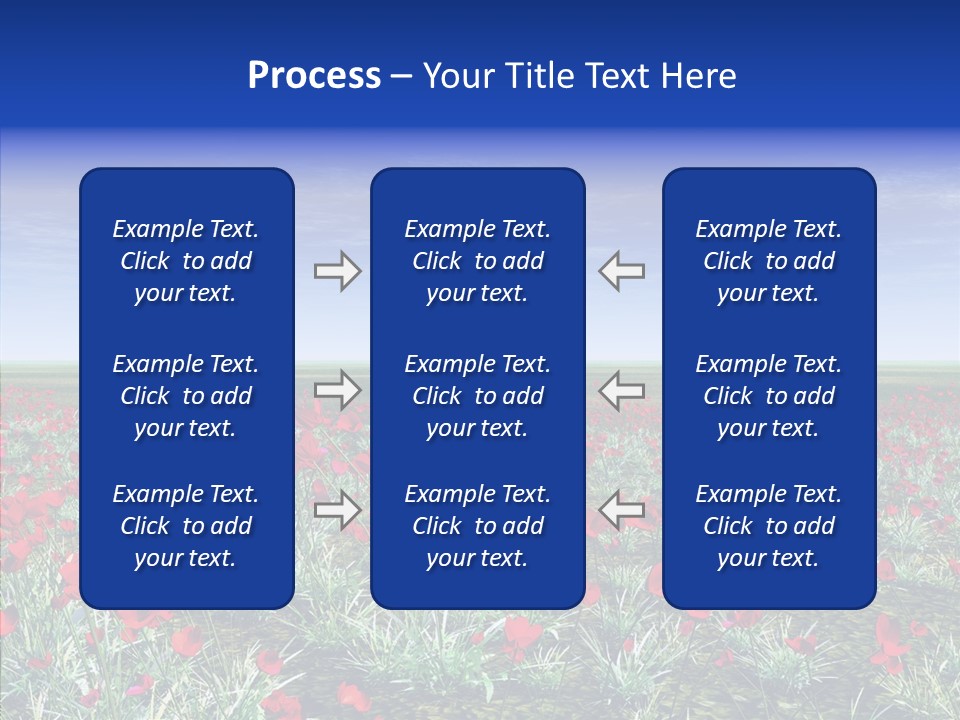 Red Grass Landscape PowerPoint Template