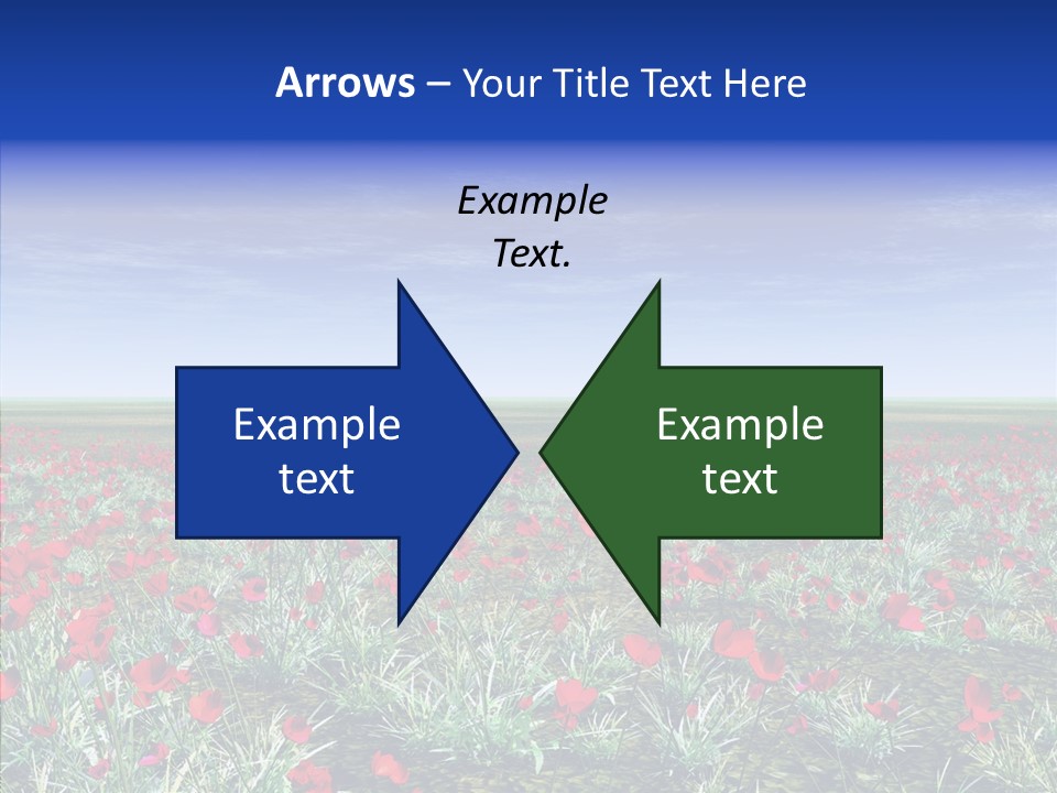 Red Grass Landscape PowerPoint Template