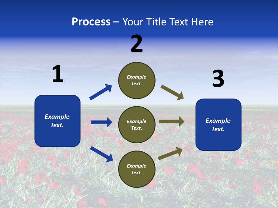 Red Grass Landscape PowerPoint Template