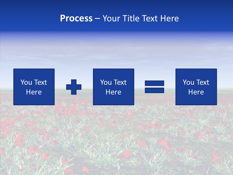 Red Grass Landscape PowerPoint Template