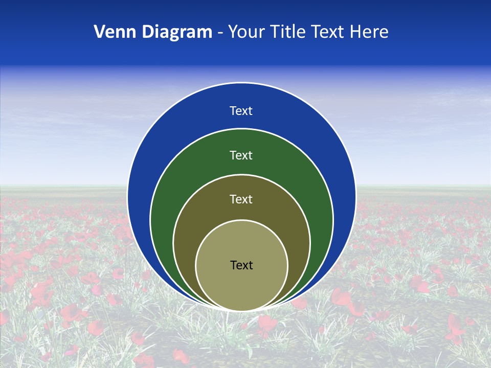 Red Grass Landscape PowerPoint Template