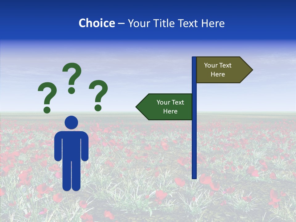 Red Grass Landscape PowerPoint Template