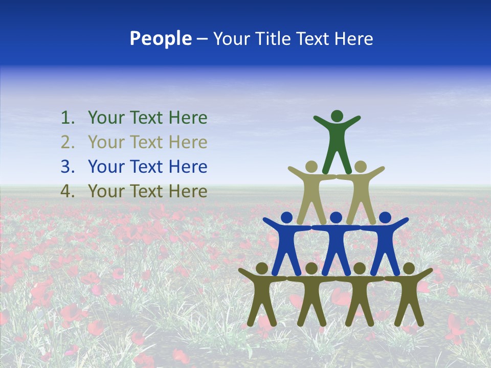 Red Grass Landscape PowerPoint Template