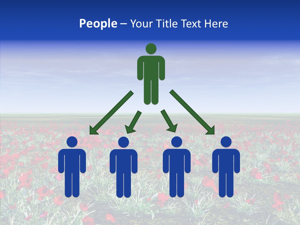 Red Grass Landscape PowerPoint Template