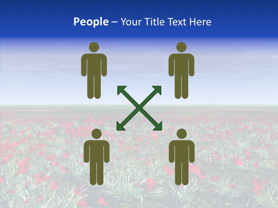 Red Grass Landscape PowerPoint Template