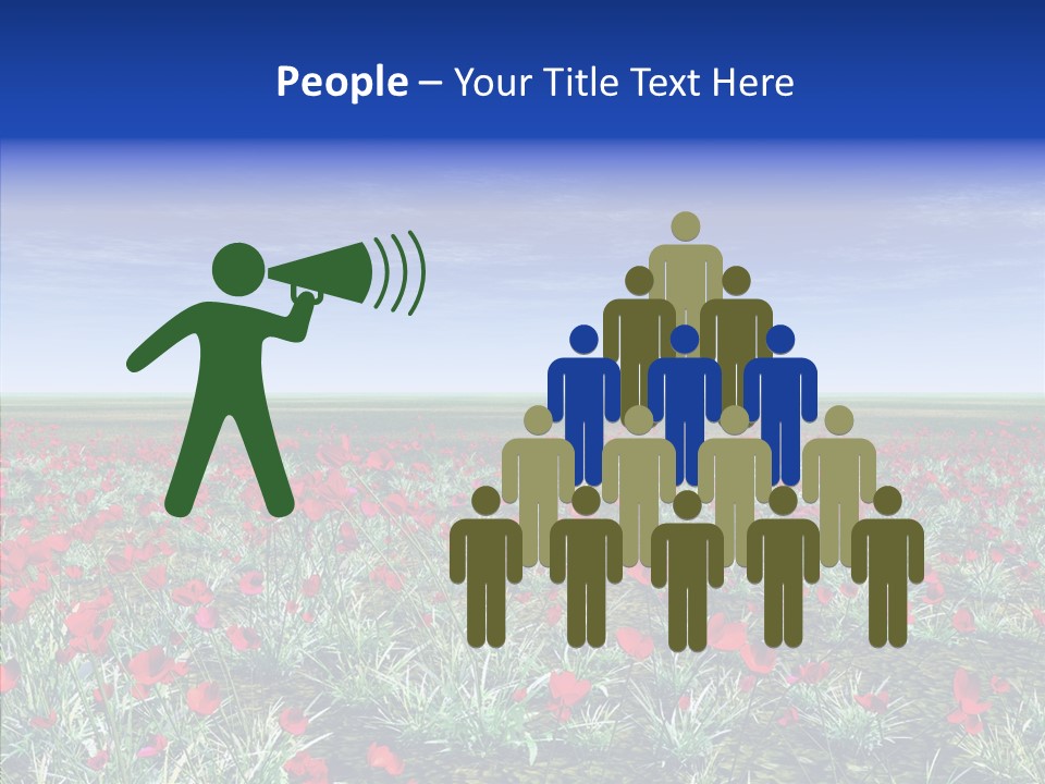 Red Grass Landscape PowerPoint Template