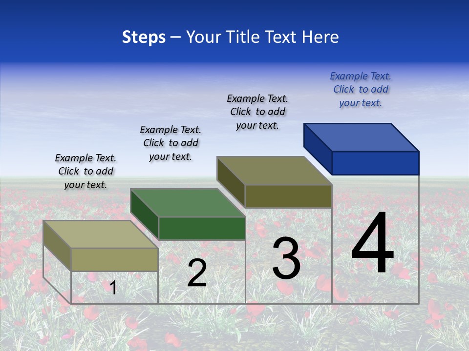 Red Grass Landscape PowerPoint Template