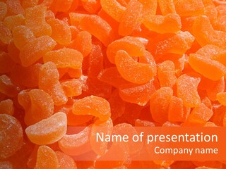 Food Orange Candy PowerPoint Template