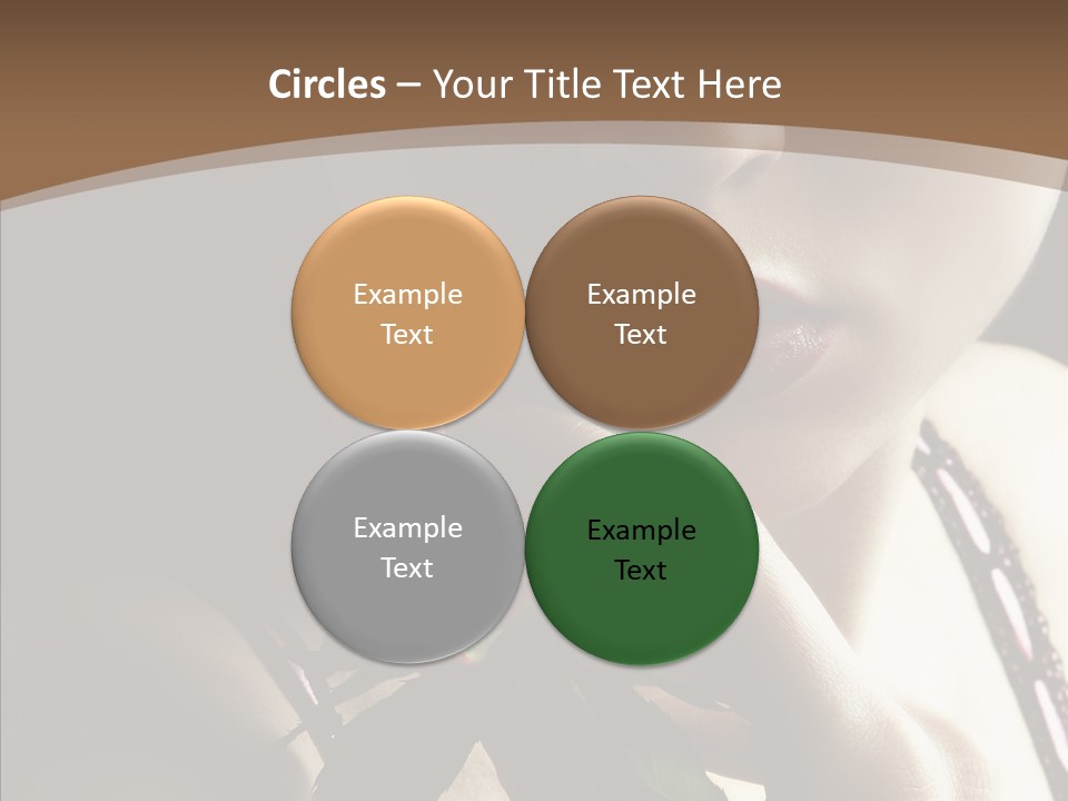 Sensual Woman With Red Rose PowerPoint Template