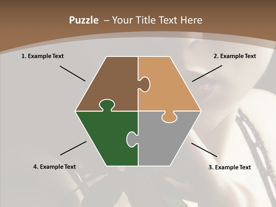 Sensual Woman With Red Rose PowerPoint Template