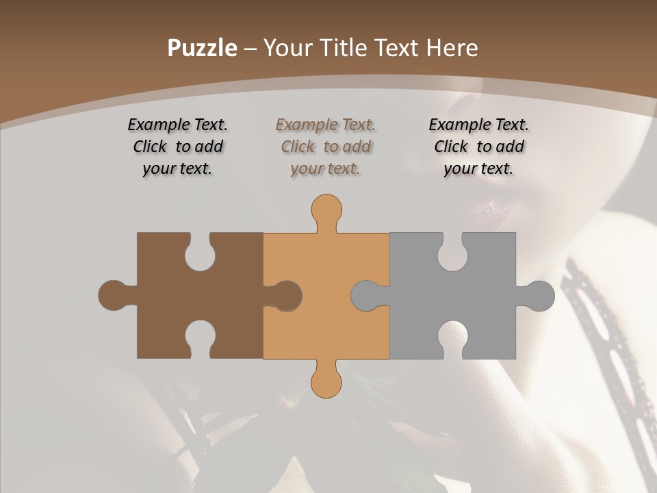 Sensual Woman With Red Rose PowerPoint Template