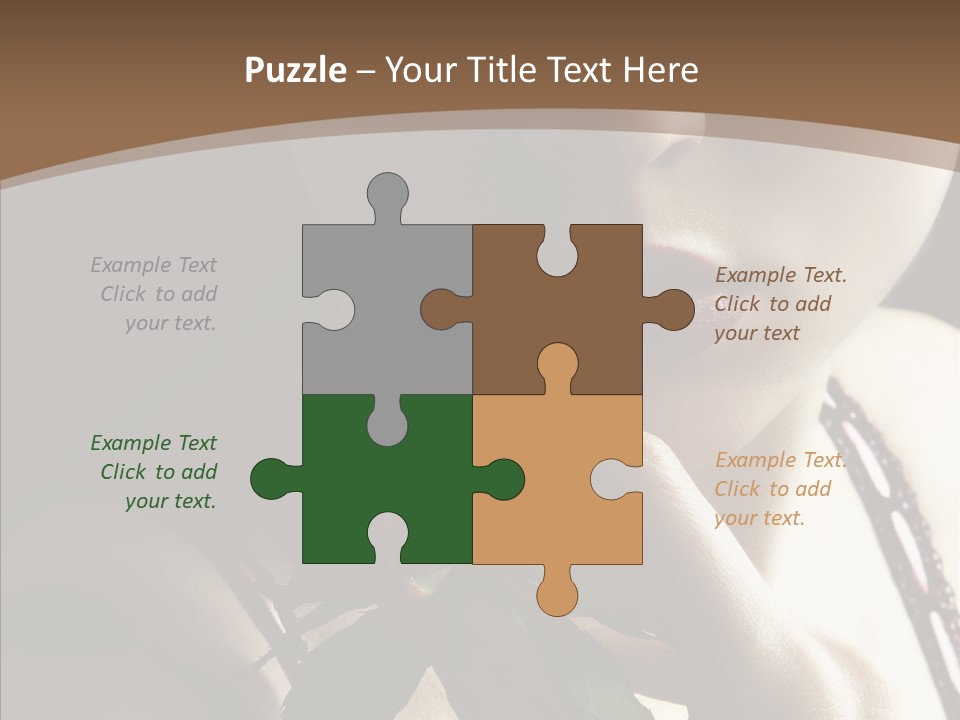 Sensual Woman With Red Rose PowerPoint Template