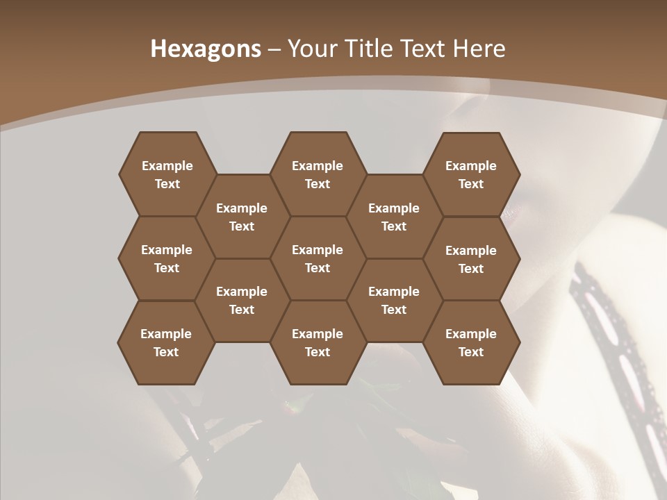 Sensual Woman With Red Rose PowerPoint Template