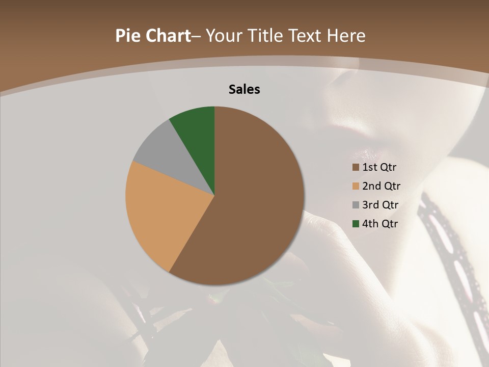 Sensual Woman With Red Rose PowerPoint Template