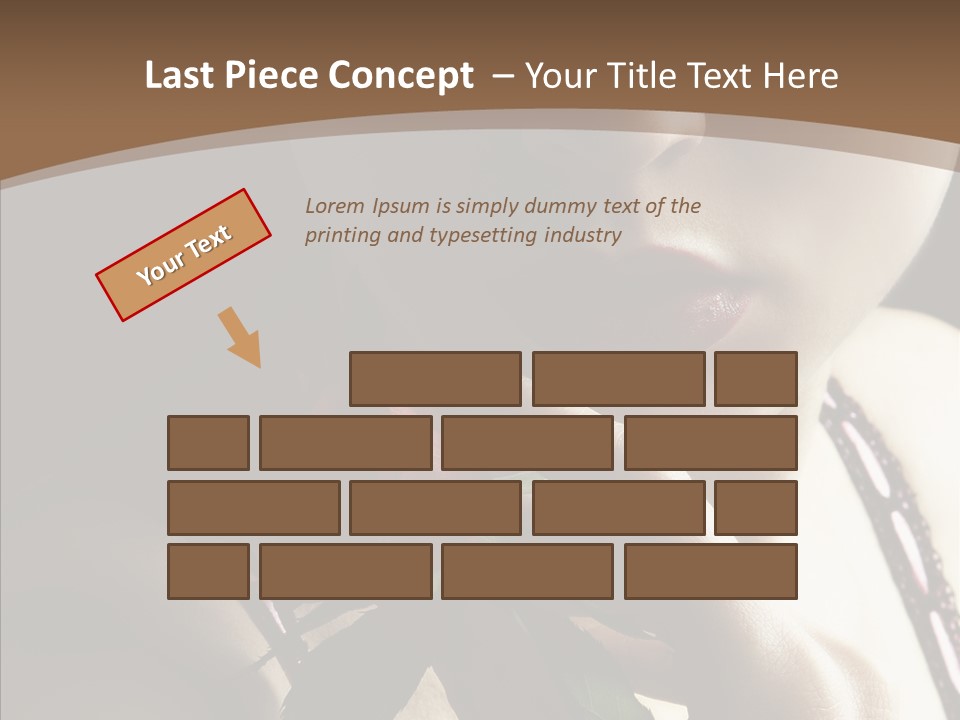 Sensual Woman With Red Rose PowerPoint Template