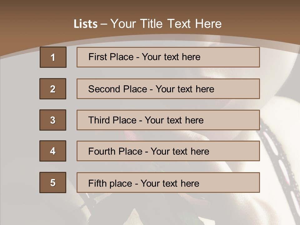 Sensual Woman With Red Rose PowerPoint Template
