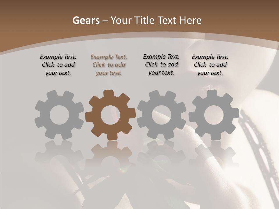 Sensual Woman With Red Rose PowerPoint Template