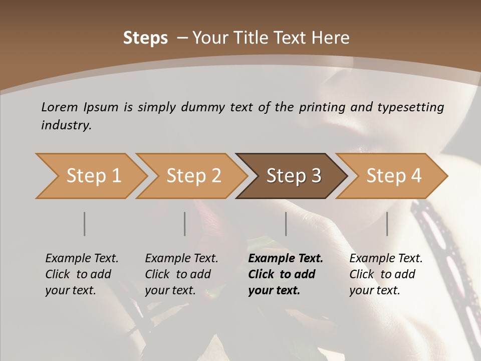 Sensual Woman With Red Rose PowerPoint Template