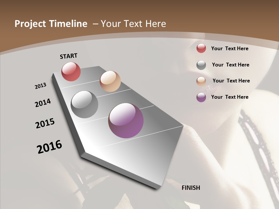 Sensual Woman With Red Rose PowerPoint Template