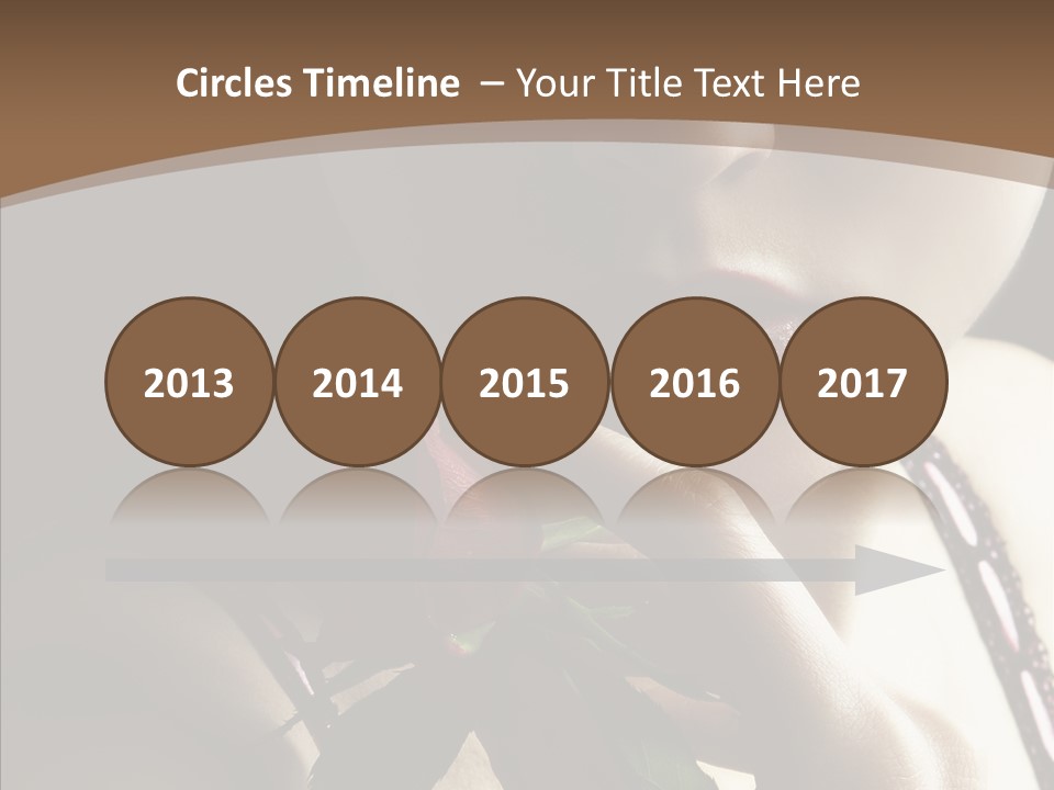 Sensual Woman With Red Rose PowerPoint Template